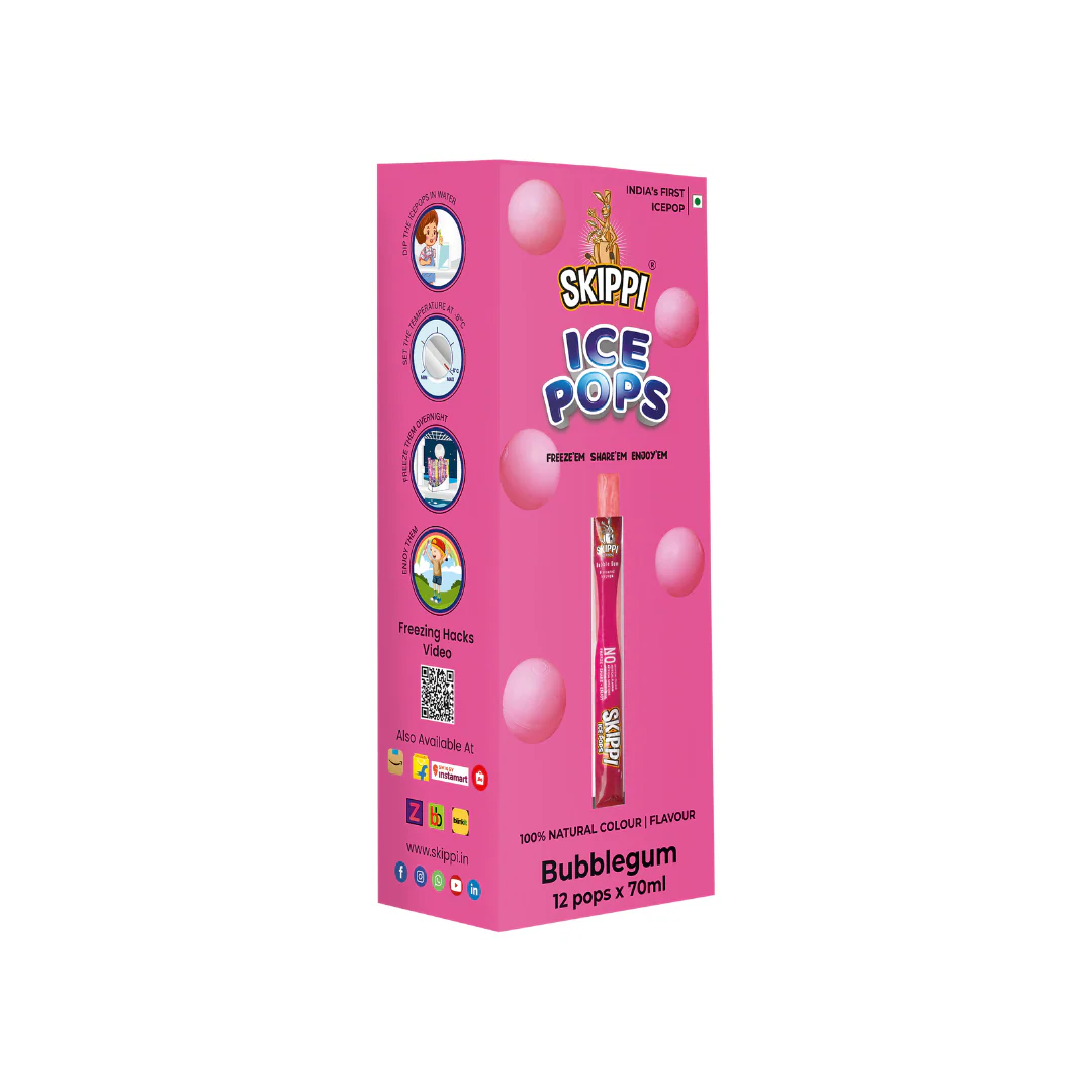 SKIPPI BUBBLE GUM  ICE POPS