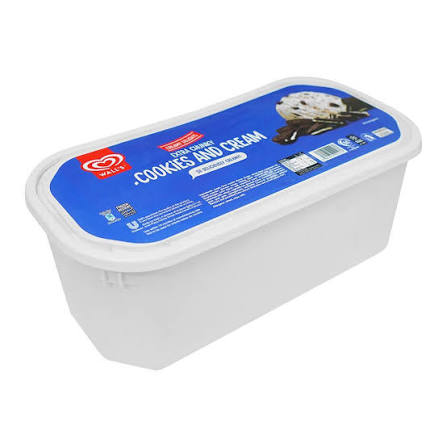 WALLS VELVETTI ICE CREAM COOKIES & CREAM 1 LTR