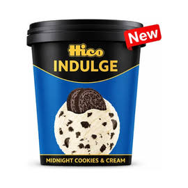 HICO INDULGE ICE CREAM MIDNIGHT COOKIES & CREAM
